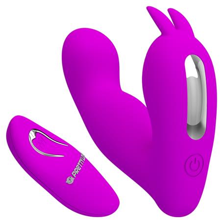 USB Şarjlı Uzaktan Kumandalı 12 Titreşim 4 Darbe Fonksiyonlu Teknolojik G-Spot Vajinal Mor Vibratör - BDM1262