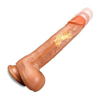 Belden Bağlamalı USB Şarjlı Uzaktan Kumandalı 23 cm İleri Geri Hareketli Titreşimli Isıtmalı Dildo - BDM1586B