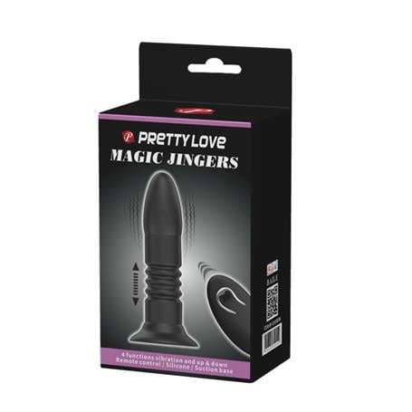 USB Şarjlı Uzaktan Kumandalı 4 Titreşim & 4 İleri Geri Hareketli Anal Plug - BDM1266
