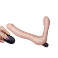 USB Şarjlı Uzaktan Kumandalı Çift Taraflı Lezbiyen Strap-on Vibratör - LV430103