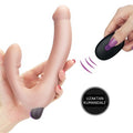 USB Şarjlı Uzaktan Kumandalı Çift Taraflı Lezbiyen Strap-on Vibratör - LV430103