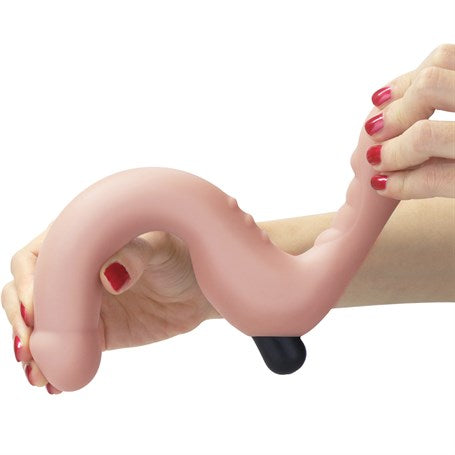 USB Şarjlı Uzaktan Kumandalı Çift Taraflı Lezbiyen Strap-on Vibratör - LV430103