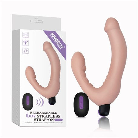 USB Şarjlı Uzaktan Kumandalı Çift Taraflı Lezbiyen Strap-on Vibratör - LV430103
