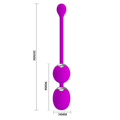 USB Şarjlı Uzaktan Kumandalı Titreşimli Anal & Vajinal Alıştırma Egzersiz Topları - BDM0145