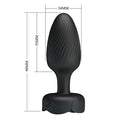 USB'den Manyetik Şarjlı 10 Farklı Titreşimli 5 Led Işıklı Silikon Anal Plug - Osborn - BDM1443