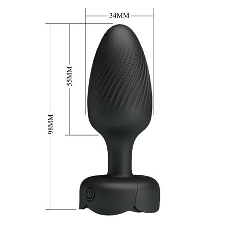 USB'den Manyetik Şarjlı 10 Farklı Titreşimli 5 Led Işıklı Silikon Anal Plug - Osborn - BDM1443