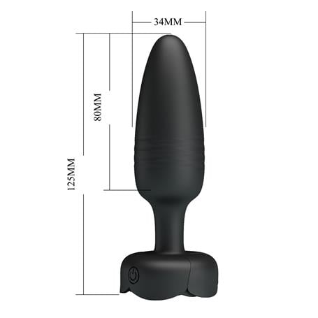 USB'den Manyetik Şarjlı 10 Farklı Titreşimli İleri Geri Hareketli 5 Led Işıklı Silikon Anal Plug - Tarion - BDM1437
