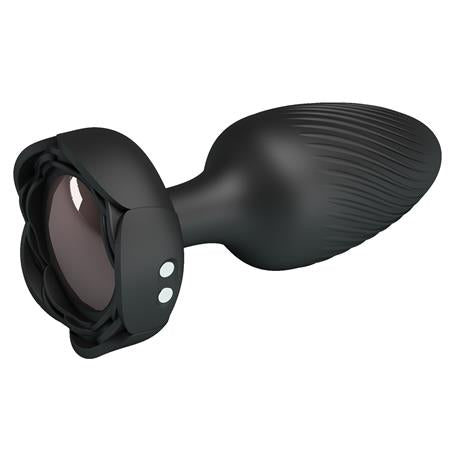 USB'den Manyetik Şarjlı 10 Farklı Titreşimli 5 Led Işıklı Silikon Anal Plug - Osborn - BDM1443