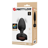USB'den Manyetik Şarjlı 10 Farklı Titreşimli 5 Led Işıklı Silikon Anal Plug - Olman - BDM1444