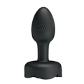 USB'den Manyetik Şarjlı 10 Farklı Titreşimli 5 Led Işıklı Silikon Anal Plug - Olman - BDM1444