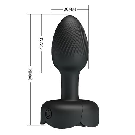USB'den Manyetik Şarjlı 10 Farklı Titreşimli 5 Led Işıklı Silikon Anal Plug - Olman - BDM1444