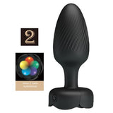 USB'den Manyetik Şarjlı 10 Farklı Titreşimli 5 Led Işıklı Silikon Anal Plug - Varian - BDM1440