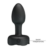 USB'den Manyetik Şarjlı 10 Farklı Titreşimli 5 Led Işıklı Silikon Anal Plug - Olman - BDM1444