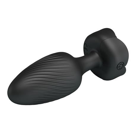 USB'den Manyetik Şarjlı 10 Farklı Titreşimli 5 Led Işıklı Silikon Anal Plug - Osborn - BDM1443
