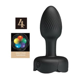 USB'den Manyetik Şarjlı 10 Farklı Titreşimli 5 Led Işıklı Silikon Anal Plug - Olman - BDM1444