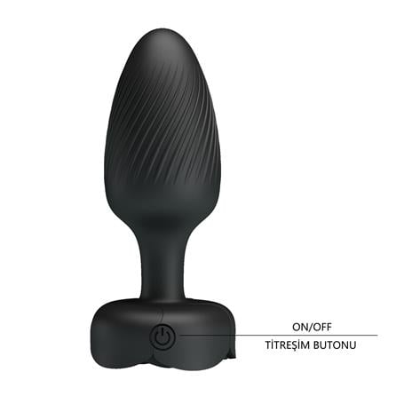 USB'den Manyetik Şarjlı 10 Farklı Titreşimli 5 Led Işıklı Silikon Anal Plug - Varian - BDM1440