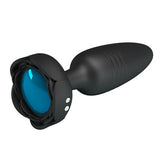 USB'den Manyetik Şarjlı 10 Farklı Titreşimli İleri Geri Hareketli 5 Led Işıklı Silikon Anal Plug - Tarion - BDM1437