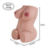 USB'den Manyetik Şarjlı Titreşim Fonksiyonlu Realistik Yarım Vücut - Elroy Pussy - BDM1614