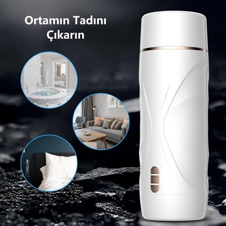 USB'den Şarjlı 3 Emme ve Güçlü 7 Titreşim Fonksiyonlu Realistik Masturbatör - Riley - BDM1620