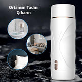 USB'den Şarjlı 3 Emme ve Güçlü 7 Titreşim Fonksiyonlu Realistik Masturbatör - Riley - BDM1620