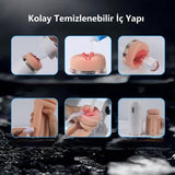 USB'den Şarjlı 3 Emme ve Güçlü 7 Titreşim Fonksiyonlu Realistik Masturbatör - Riley - BDM1620