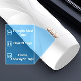 USB'den Şarjlı 3 Emme ve Güçlü 7 Titreşim Fonksiyonlu Realistik Masturbatör - Riley - BDM1620