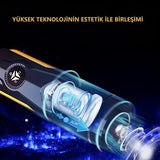 USB'den Şarjlı 3cm İleri Geri & Sağ Sol Titreşim Fonksiyonlu Realistik Masturbatör - Aneemun - BDM1621