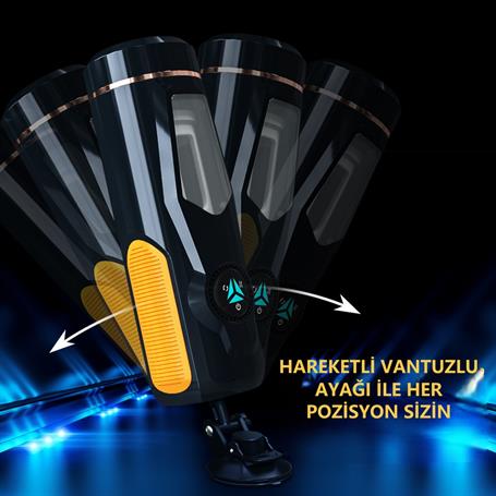 USB'den Şarjlı 3cm İleri Geri & Sağ Sol Titreşim Fonksiyonlu Realistik Masturbatör - Aneemun - BDM1621