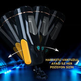 USB'den Şarjlı 3cm İleri Geri & Sağ Sol Titreşim Fonksiyonlu Realistik Masturbatör - Aneemun - BDM1621