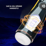 USB'den Şarjlı 3cm İleri Geri & Sağ Sol Titreşim Fonksiyonlu Realistik Masturbatör - Aneemun - BDM1621