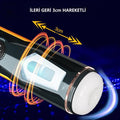 USB'den Şarjlı 3cm İleri Geri & Sağ Sol Titreşim Fonksiyonlu Realistik Masturbatör - Aneemun - BDM1621