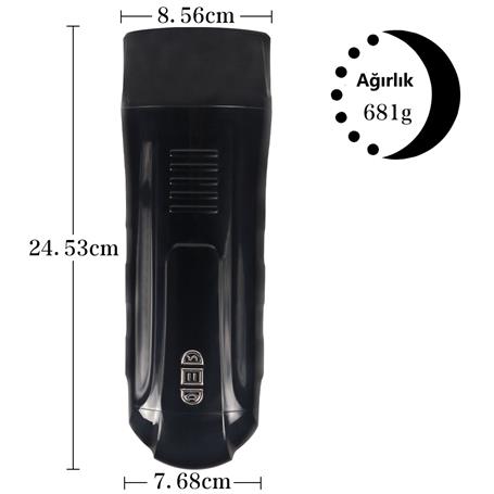 USB'den Şarjlı 5 Emme ve Güçlü 7 Titreşim Fonksiyonlu Realistik Masturbatör - Truda - BDM1619