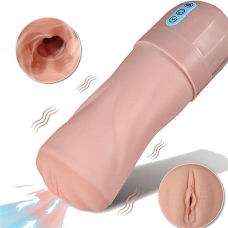 Beate - USB Şarjlı Emme ve Güçlü Titreşim Fonksiyonlu Realistik Masturbatör - BDM1297