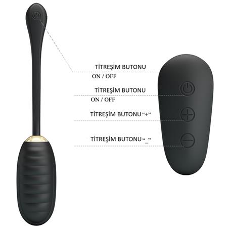 Uzaktan Kumandalı 12 Titreşim Fonksiyon & 18 Ayar Altın Kaplamalı Teknolojik Vibratör Yumurta - BDM1365