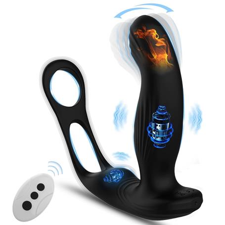 Uzaktan Kumandalı Isıtmalı Penis Halkası USB Şarjlı Titreşimli Anal Plug - BDM1584