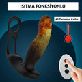 Uzaktan Kumandalı Isıtmalı Penis Halkası USB Şarjlı Titreşimli Anal Plug - BDM1584