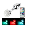 Uzaktan Kumandalu0131 Led Iu015fu0131klu0131 B&uuml;y&uuml;k Boy &Ccedil;elik Anal Plug - BDM093