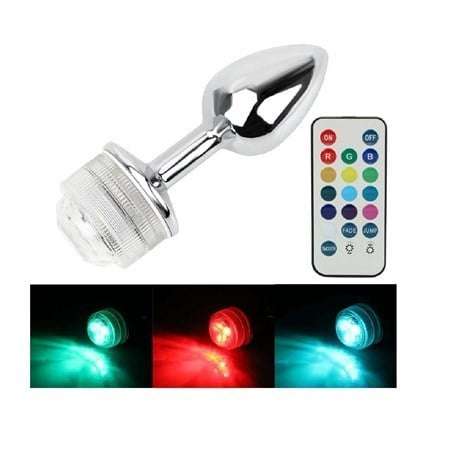 Uzaktan Kumandalı Led Işıklı Büyük Boy Çelik Anal Plug - BDM093