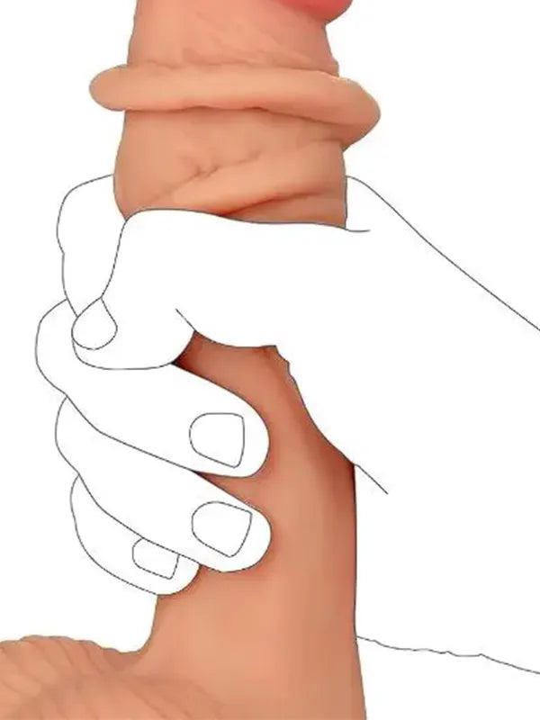10" Dual Layer Oynar Derili Gerçekçi Penis 25,4 cm - VN318042