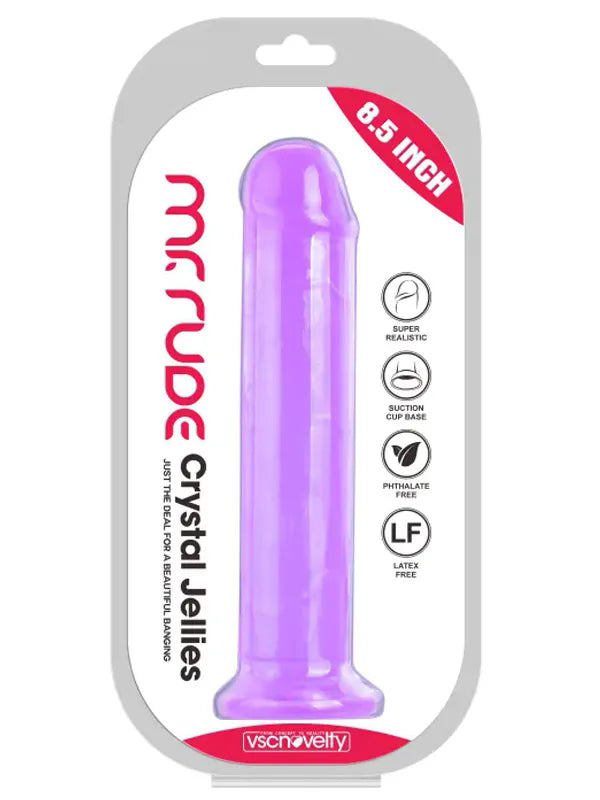 8.5" Realistik Mor Jel Dildo 21.5 cm - VN319003P