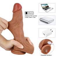 Wildtoy 23 Cm Isıtmalı İleri Geri Hareketli Dildo - FA-S002