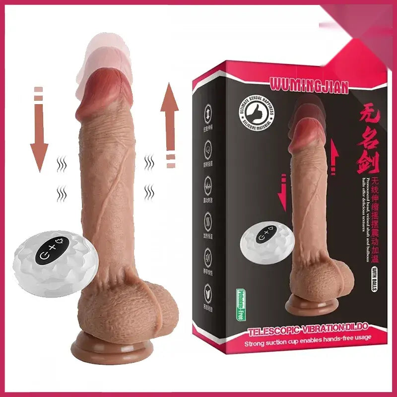 Wumingjian İleri Geri Hareketli Isıtmalı Dildo - FA-LM03