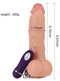 SHEQU Adam Vibrating Realistik Dokulu Titreşimli Dildo 21 cm - XSWBC10012
