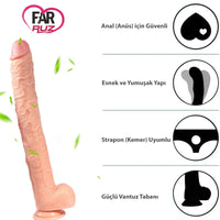 Xise Gua Flexible 36 Cm Ultra Uzun Dildo - FA-XM287