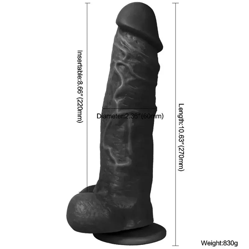 Xise King Flexible Black 27 Cm Siyah Dildo - FA-WBC10001S