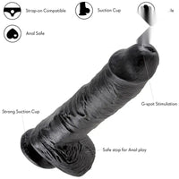 Xise King Flexible Black 27 Cm Siyah Dildo - FA-WBC10001S
