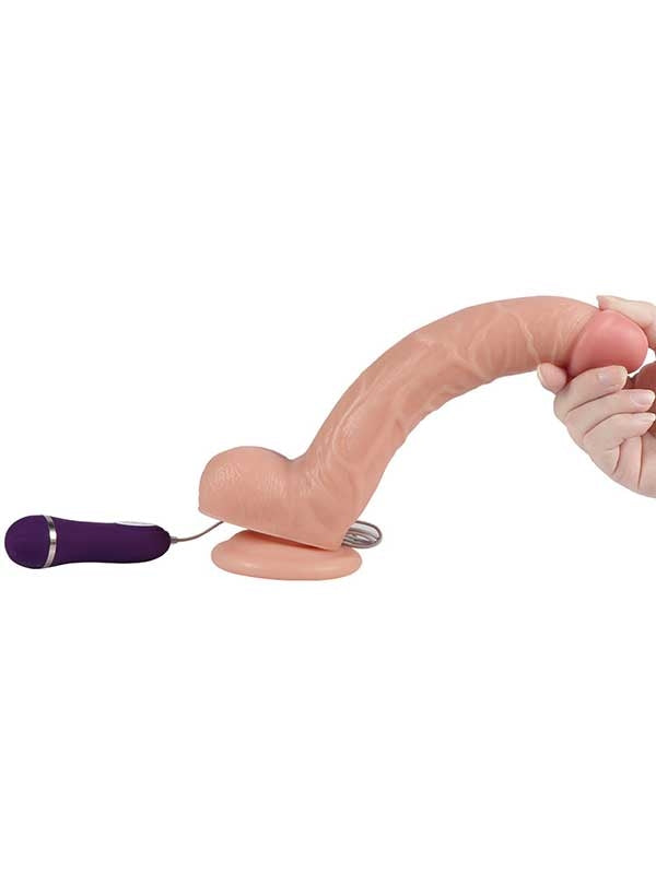 SHEQU Optimus Realistik Dokulu Titreşimli Büyük Dildo 28 cm - XSWBC10028