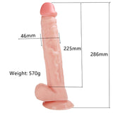 Farruz 28,5 cm.Realistik Büyük Boy Vantuzlu Dildo Penis - FA-XM213