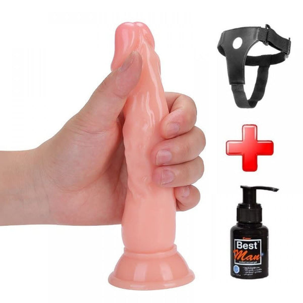 18 cm. Belden Bağlamalı Vantuzlu Realistik Penis - FA-XM214B