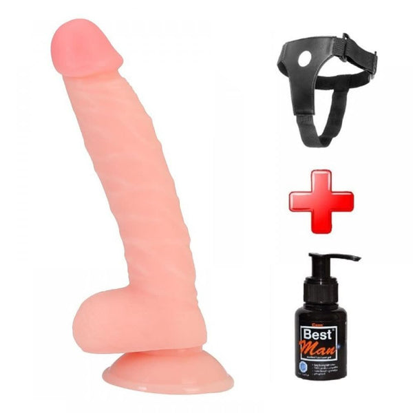 21cm Belden Bağlamalı Realistik Vantuzlu Dildo Penis - FA-XM223B